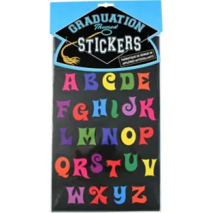 Colorful Alphabet Stickers 3 Sheets