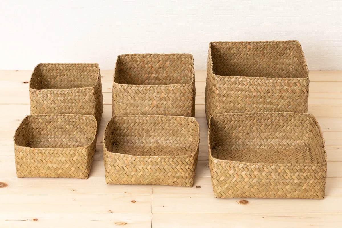 Compact Organizing Basket with Lid "Cube" / Krajood Grass / THA 3115128