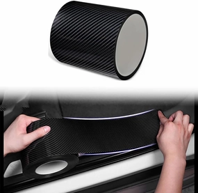Compatible with Alfa Romeo Tonale, 3M Long Car Door Sill Protective Film, Door Edge Anti-Scratch Strip Self-Adhesive Tape Sticker Auto Parts,Carbon Fiber Texture-3CM Wide