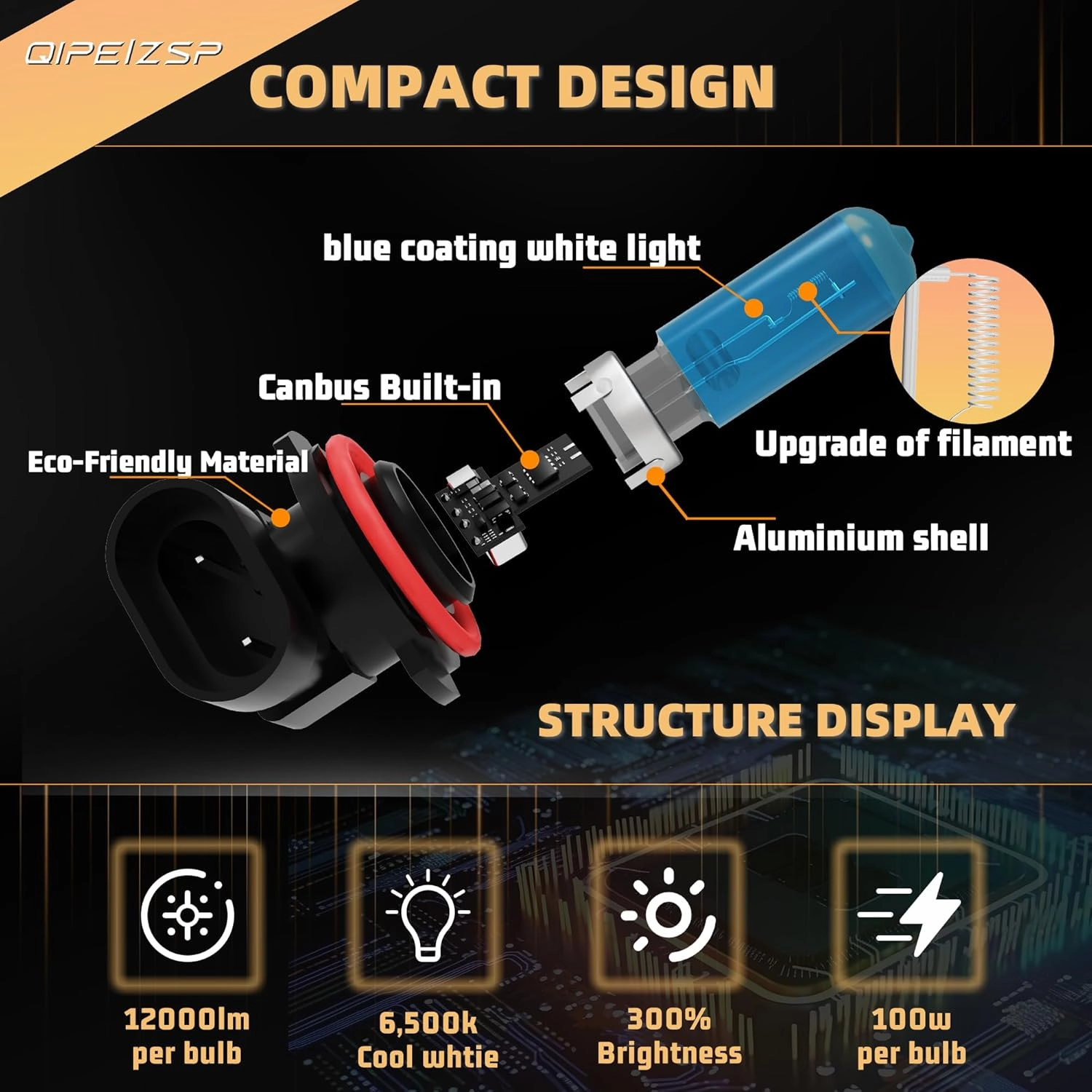 compatible with Chevy Trailblazer 2002-2009 halogen headlight bulbs, 9005/HB3/H10 High Beam   9006/HB4 Low Beams, Pack of 4
