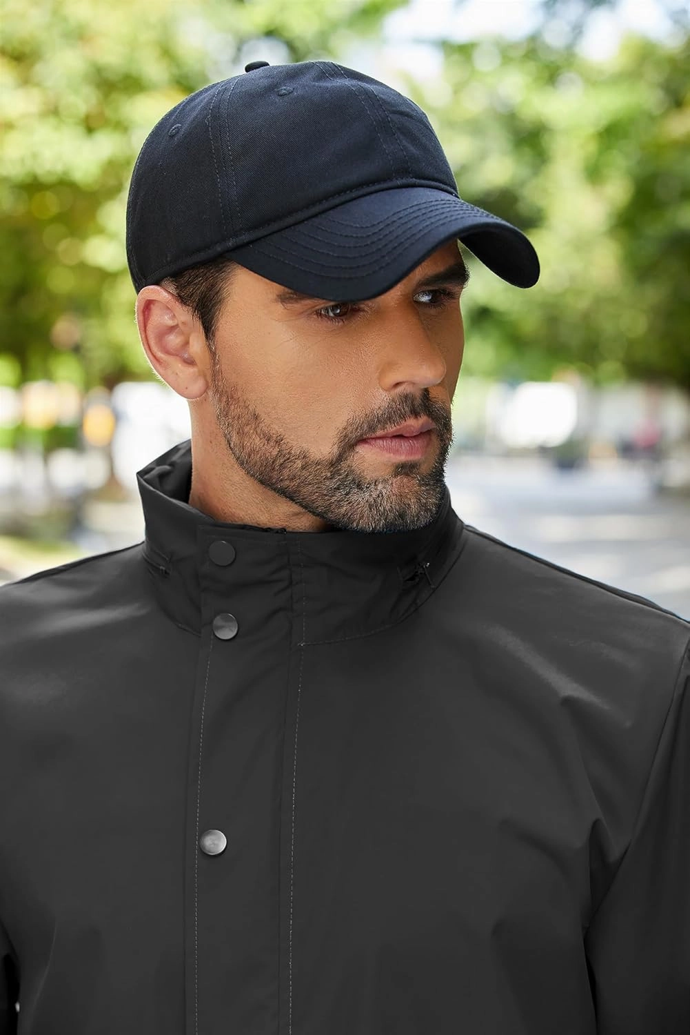 COOFANDY Men's Rain Jacket Waterproof Packable Raincoat Lightweight Rain Shell Hood Travel Golf Hiking Cycling Zip Pockets