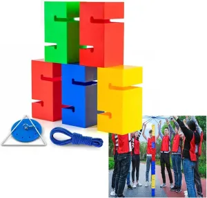 Corporate Events Team Tower Game, Outdoor Activities Field Day Games Set for Office School Group, Strategy Competitions Game