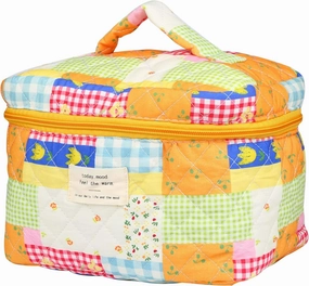 Cosmetic Bags for Women, Cute Floral Makeup Bag, Organizer Storage Make Up Bag, Travel Toiletry Bags, Handbags Purses (Puzzle/Big)