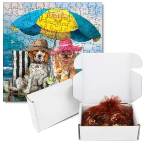 Couple Dog 'Sunbathing' 3D Wood Jigsaw Puzzle