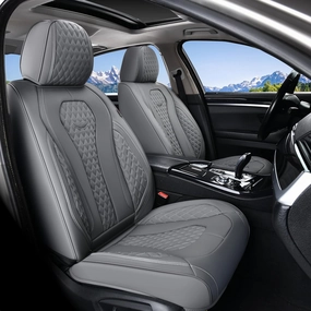Coverado Seat Covers, Car Seat Covers Full Set, Gray Car Seat Cover, Car Seat Cushion Waterproof, Front Seats Back Seat Covers, Automotive Seat Covers, Car Seat Protector Universal Fit Most Cars