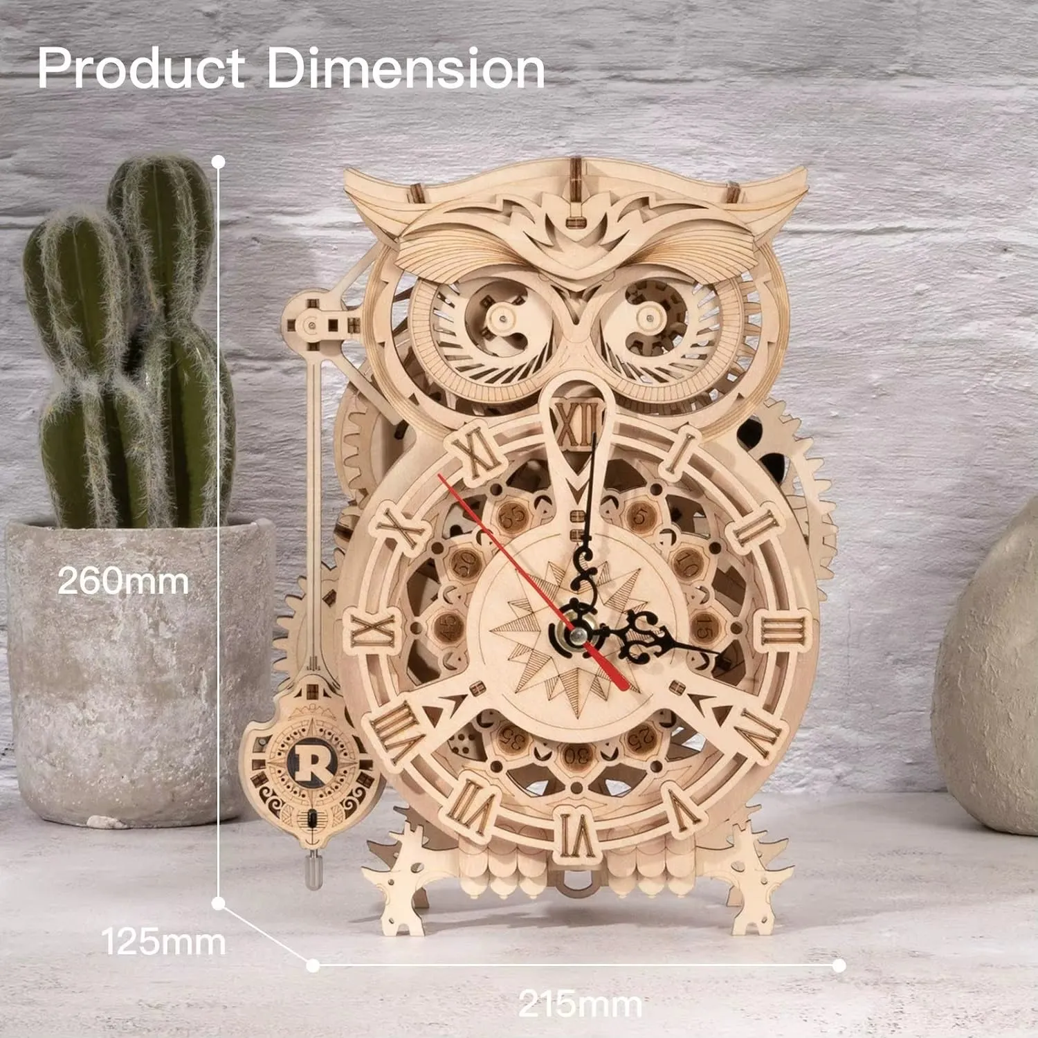 Create Lasting Memories with the ROKR 3D Wooden Puzzle Owl Clock Model Building Kit for Kids and Adults