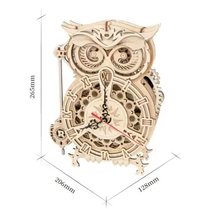 Create Lasting Memories with the ROKR 3D Wooden Puzzle Owl Clock Model Building Kit for Kids and Adults