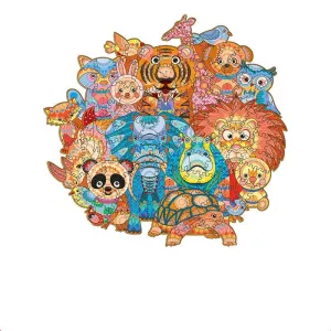 Cute Safari Animals 3D Wood Jigsaw Puzzle
