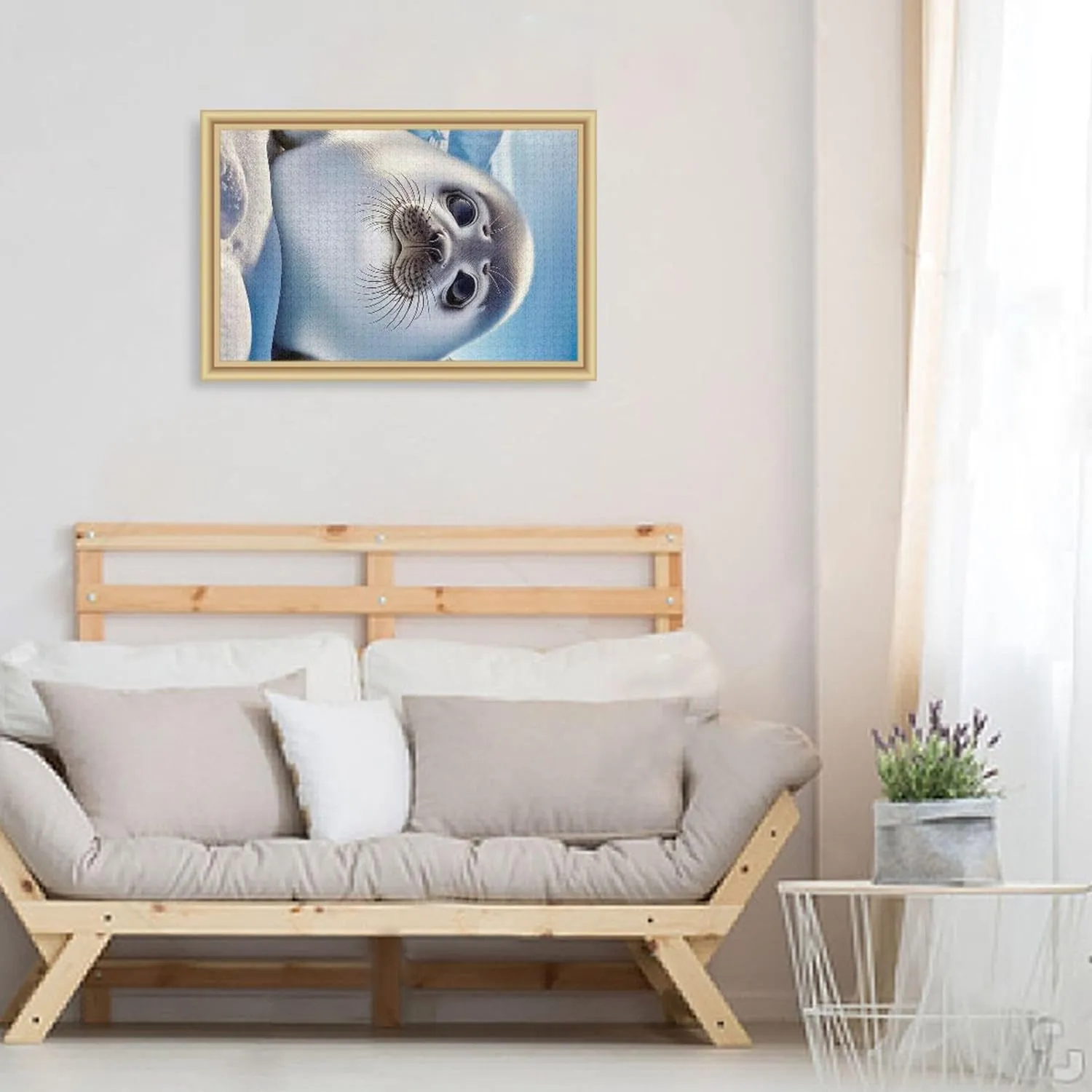 Cute Seal Polar Animal Jigsaw Puzzles 500 Pieces Adults Scenery Animal Artwork Art Hard Puzzles Personalized Lovers White Elephants Gifts, 20.5" x 14.9"