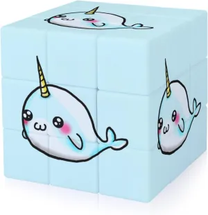 Cute Unicorrn Whale Funny 3x3x3 Cube Smooth Lightweight Puzzle for Adult Graphic Printing Travel