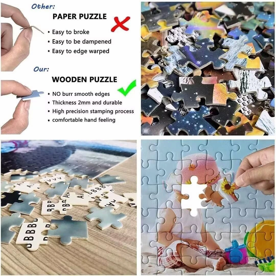 Cute Girl and Fish 1500 Pieces Wooden Jigsaw Puzzles for Adults Children Educational Intellectual Puzzle Toys Home Decoration Art DIY Toy Gift