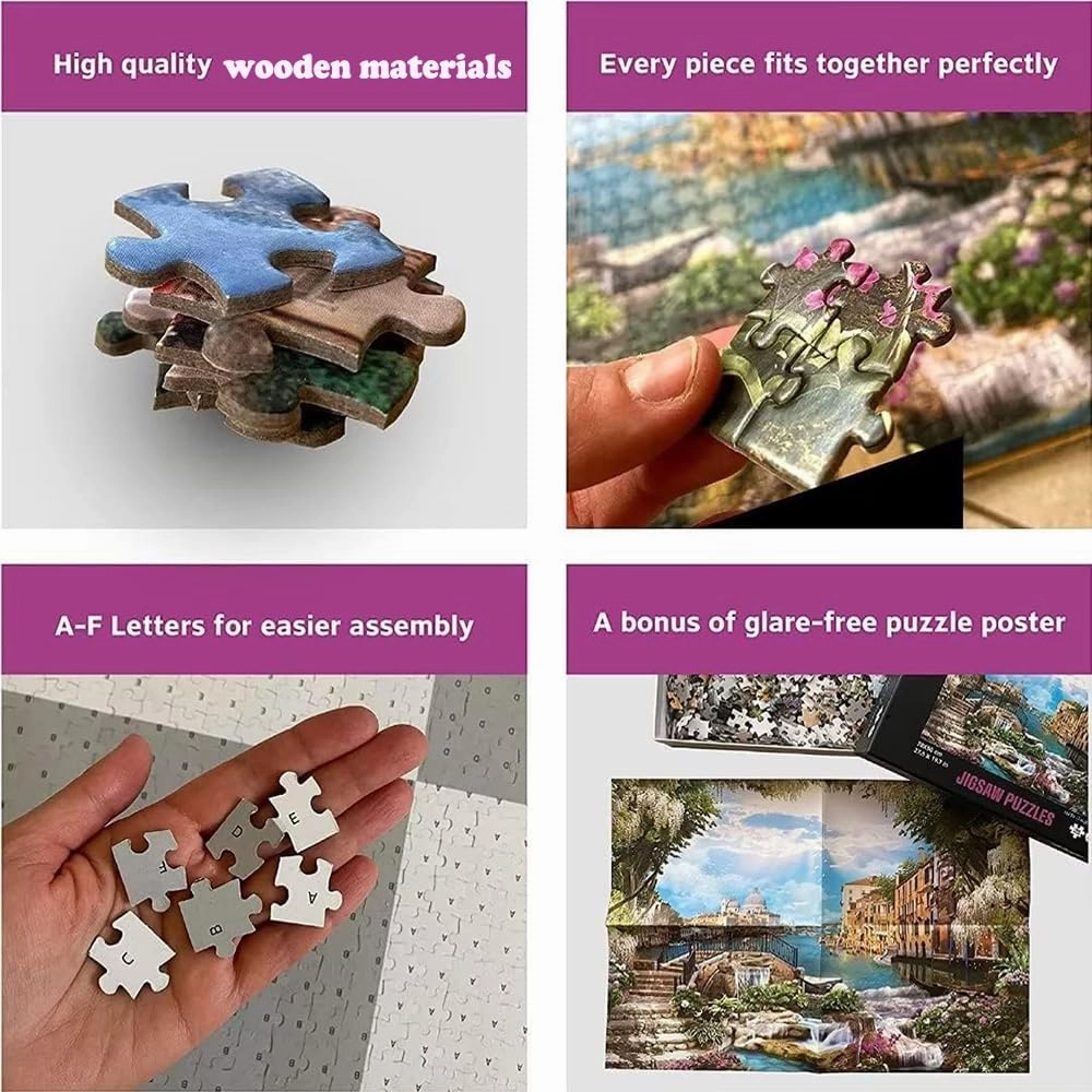 Cute Puzzles for Women Father and Son Fishing Partners for Life Intellectual Decompressing Educational Game Jigsaw Puzzles Family Puzzle Decompression Gift Intellective Educational Game 1000 Pieces