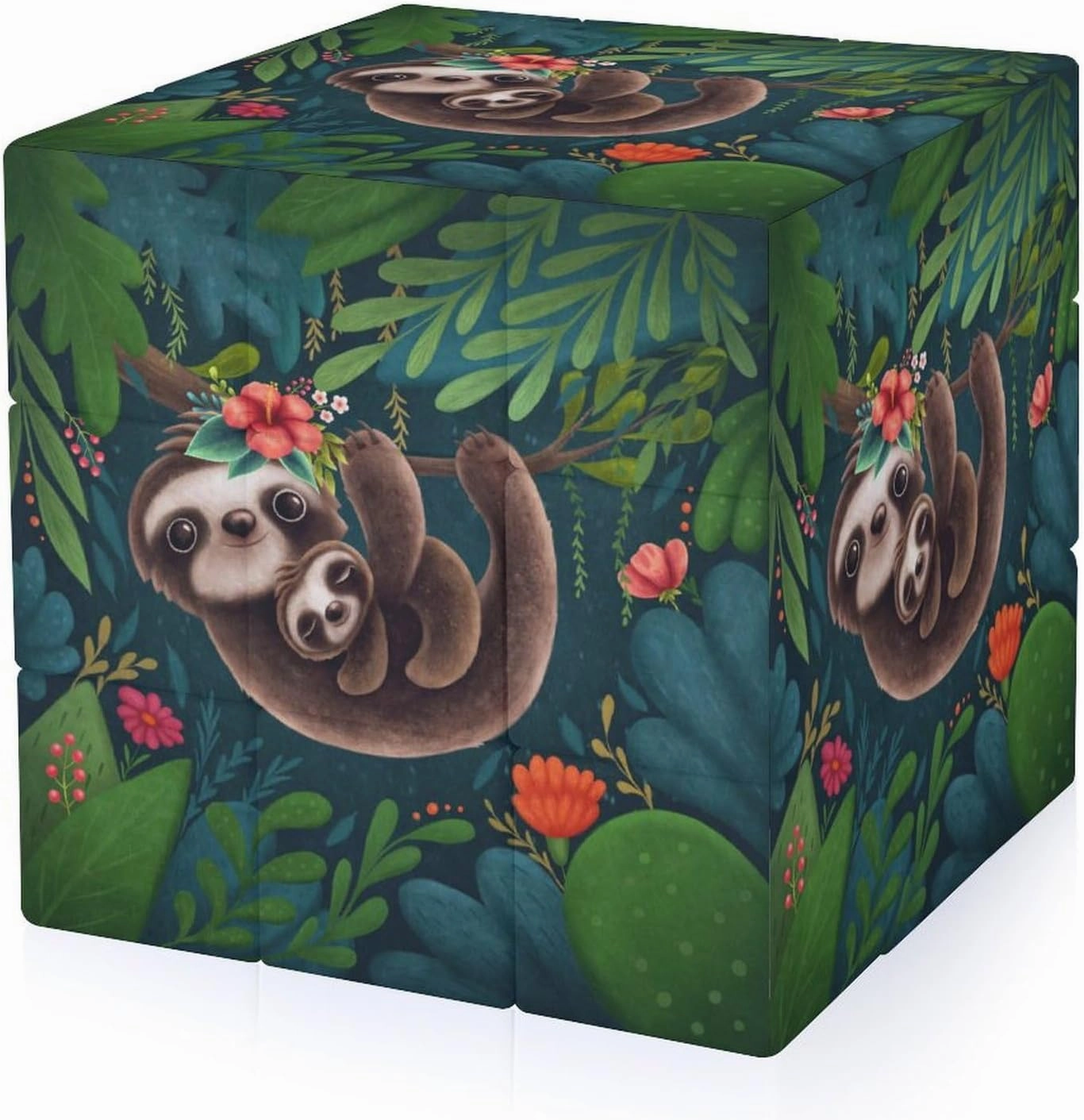 Cute Sloths Print Funny 3x3x3 Cube Smooth Lightweight Puzzle for Adult Graphic Printing Travel