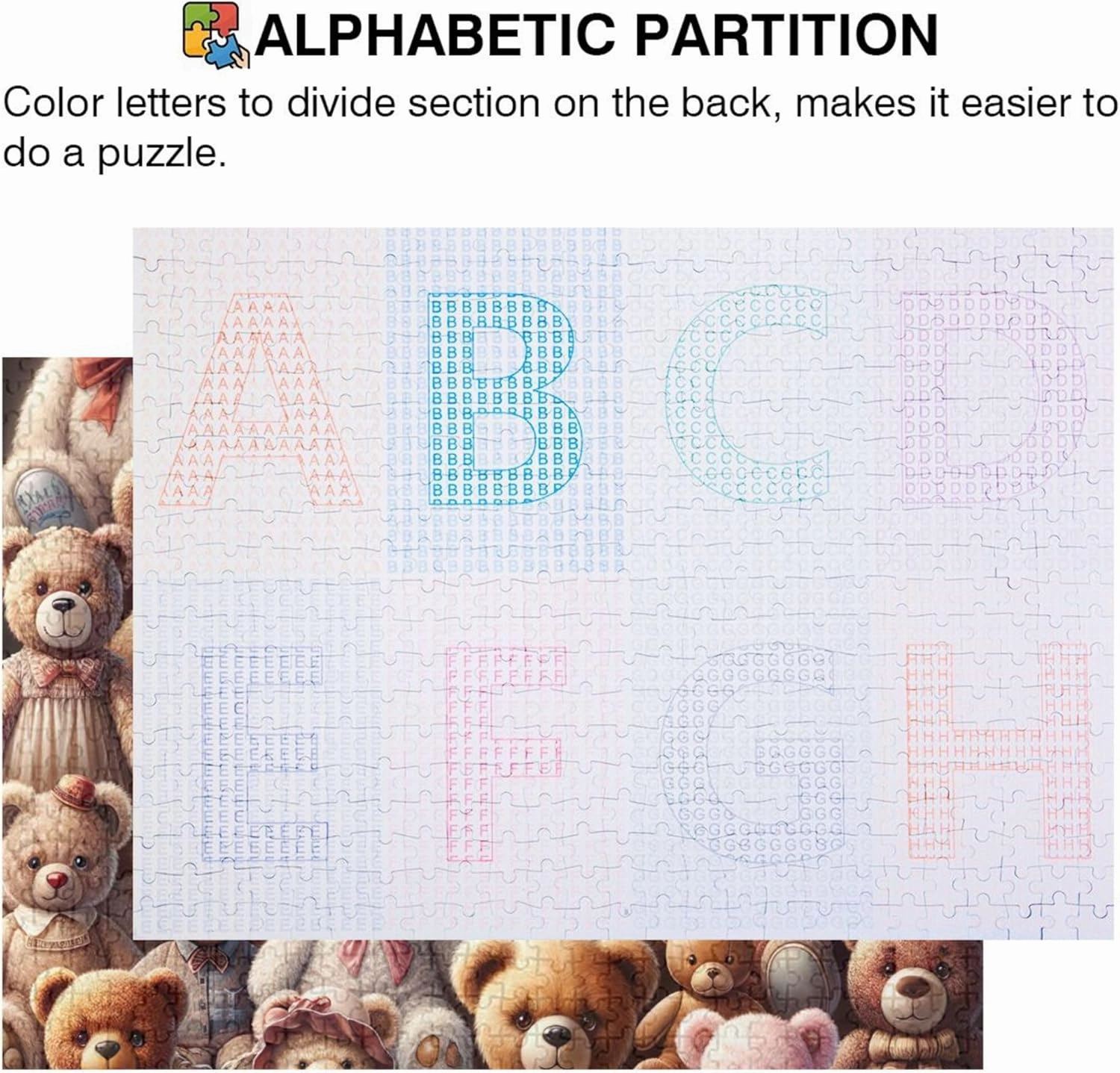 Cute Teddy Bears Adult Jigsaw Puzzles 500 Pieces Gifts for Puzzle Lovers Nature Puzzle Puzzle Toy Artwork
