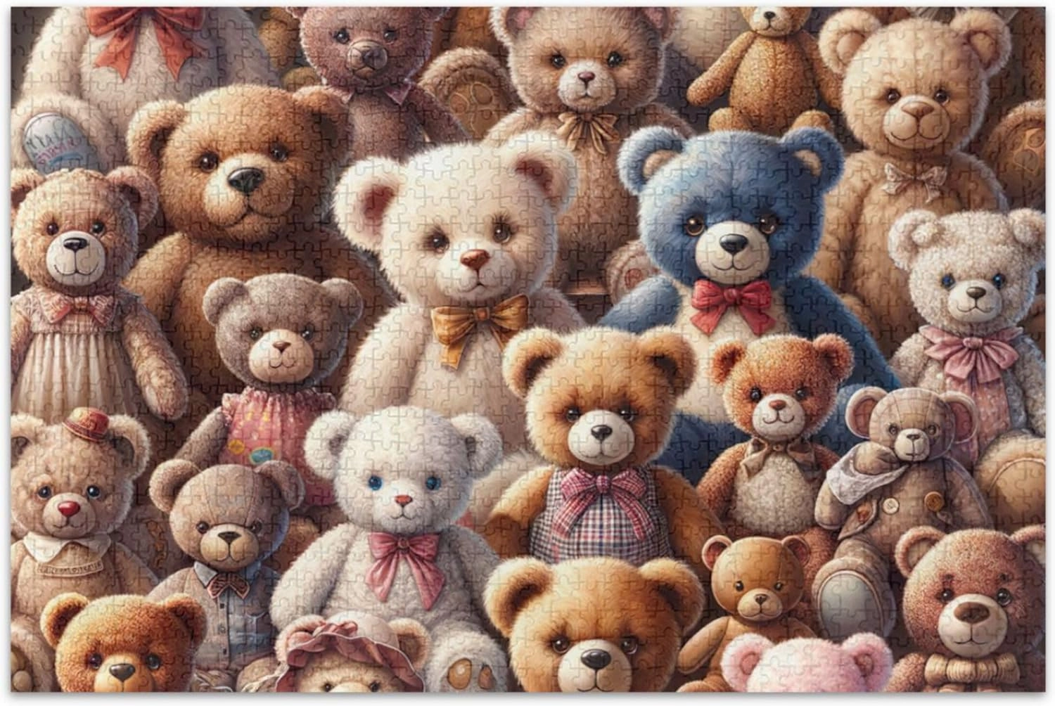 Cute Teddy Bears Adult Jigsaw Puzzles 500 Pieces Gifts for Puzzle Lovers Nature Puzzle Puzzle Toy Artwork