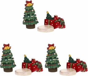 Cute with Crafts Landscape Figures Resin Christmas Decorations Decoration Miniature Ornaments Statue Dollhouse Kits Doll Tree Decorative Mini for Decor Supplies Figurines Fish tank decoration ( Color