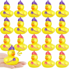 DEEKIN 50 Pcs 2" Princess Rubber Ducks Pink and Purple Cool Rubber Ducky Bulk Assorted Themed Cute Princess Bath Toys for Party Bath Tub Pool Favors Dashboard Decoration Christmas Birthday Gift