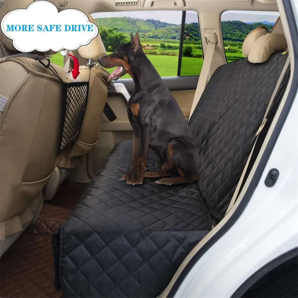 Deluxe More Durable Waterproof Backseat Protector, High Heat Resistant and Nonslip Back Seat Cover for Dogs Kids, Universal Size Fits Cars, Trucks, SUVs