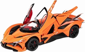 Die Casting 1:24 for Apollo EVO Supercar Alloy Simulation Car Model Sound and Light Pull-Back Miniature Model Collection Ornaments Presents(Yellow)