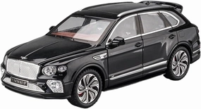 Die Casting 1:24 for Bentley Continental GT Mulsanne Bentayga Alloy Simulation Car Model Sound and Light Pull-Back Miniature Model Presents(Bentayga Black)