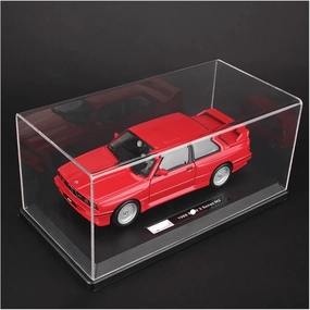 Die Casting 1:24 for BMW M3 E30 Vintage 3 Series Alloy Sports Car Model Collection Simulation Fully Open Door Miniature Vehicle Model Presents(Red with Display Box)