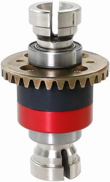 Differential Parts for ARRMA Granite 1/18, Typhon 1/18, Mini Mojave 1/14 RC - Universal Metal Spare Parts (Front, Rear) - Silver & Red