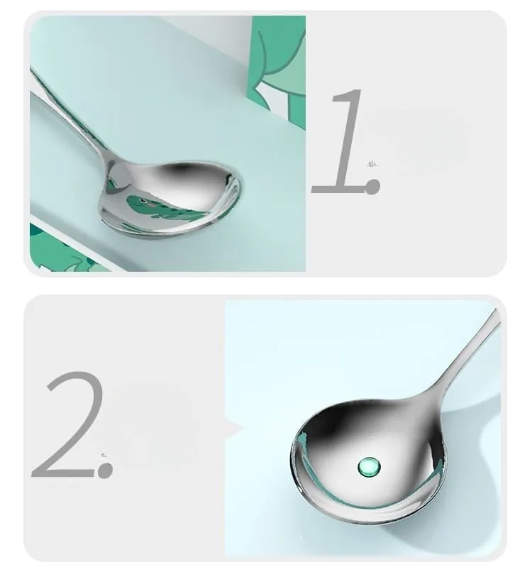 Dino & Bunny Stainless Steel Cutlery Set – Spoon & Chopsticks