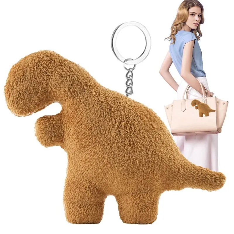 Dino Nugget Plush Keychain: Brontosaurus, Pterodactyl, Stegosaurus