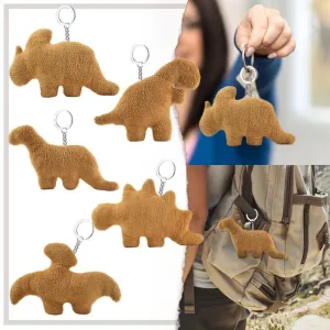 Dino Nugget Plush Keychain: Brontosaurus, Pterodactyl, Stegosaurus
