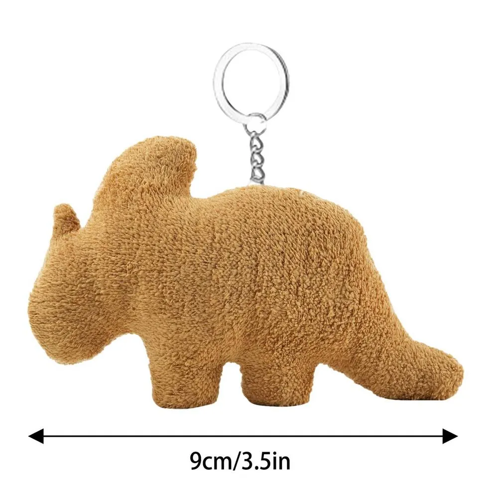 Dino Nugget Plush Keychain: Brontosaurus, Pterodactyl, Stegosaurus