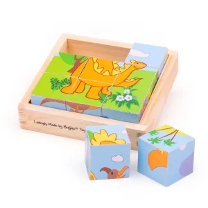 Dinosaur Cube Puzzle - Wooden