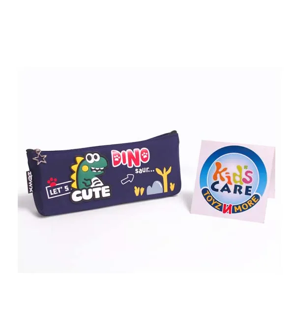 Dinosaur Themed 8x3-inch Single Zipper Stationery Pouch (H-708)
