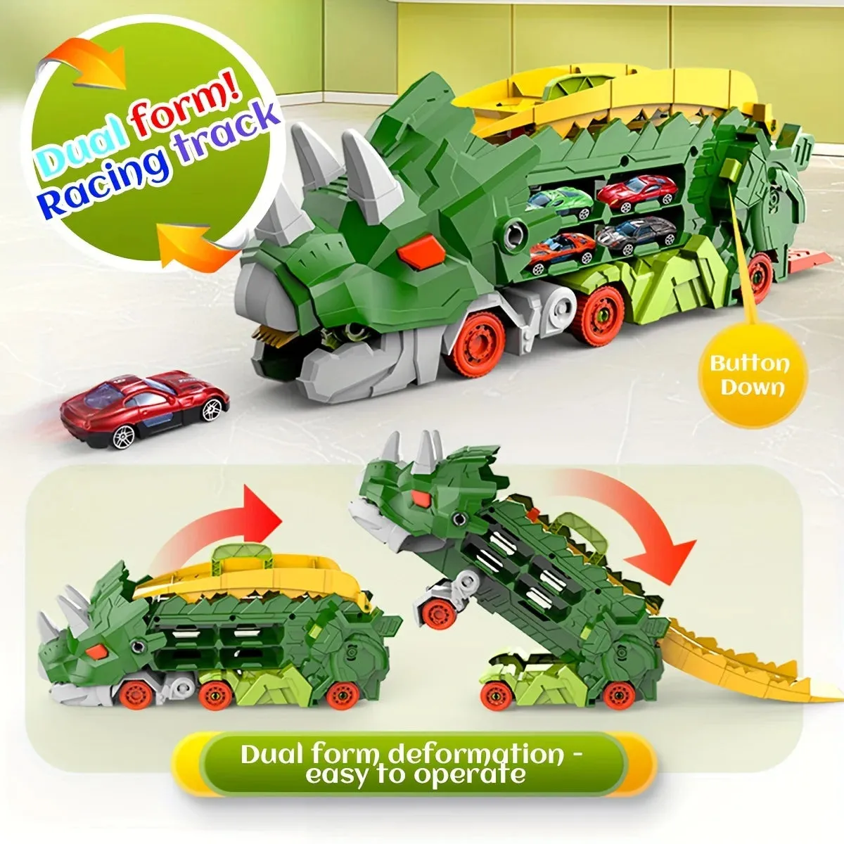 Dinosaur Transporter Truck Toy - Car Track Toy
