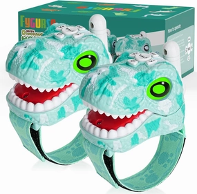 Dinosaur Walkie Talkies for Kids, Kids Toys for Boys Girls Aged 3 to 8 Years Old for Outdoor Adventure, Camping, Halloween, Christmas, and Birthday Gifts (Blue, 3280 ft Talk Range, 2 Pack)