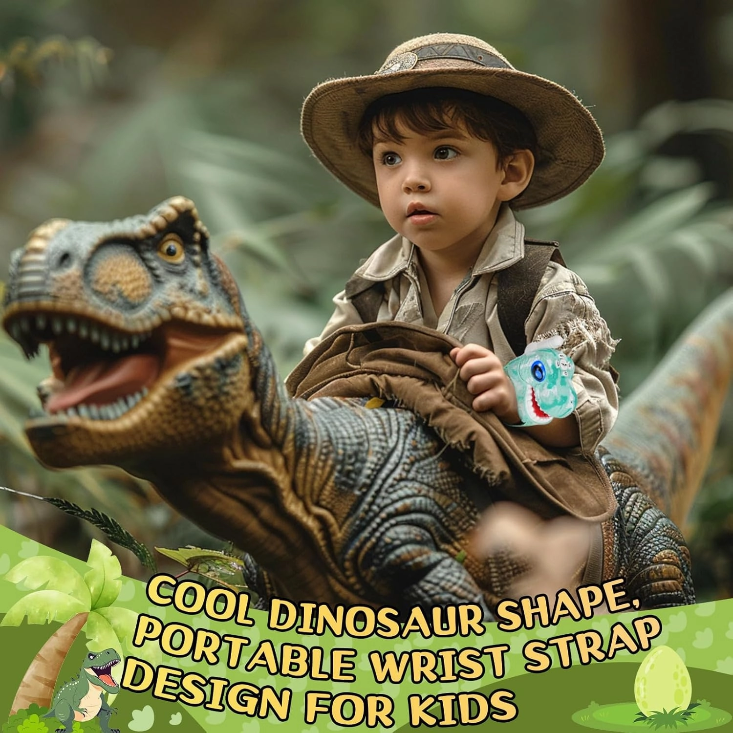 Dinosaur Walkie Talkies for Kids, Kids Toys for Boys Girls Aged 3 to 8 Years Old for Outdoor Adventure, Camping, Halloween, Christmas, and Birthday Gifts (Blue, 3280 ft Talk Range, 2 Pack)