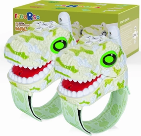 Dinosaur Walkie Talkies for Kids, Kids Toys for Boys Girls Aged 3 to 8 Years Old for Outdoor Adventure, Camping, Halloween, Christmas, Birthday Gifts (Green, 3280 FT Talk Range, 2 Pack)