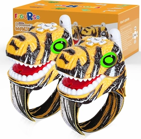 Dinosaur Walkie Talkies for Kids, Kids Toys for Boys Girls Aged 3 to 8 Years Old for Outdoor Adventure, Camping, Halloween, Christmas, Birthday Gifts (Yellow, 3280 FT Talk Range, 2 Pack)