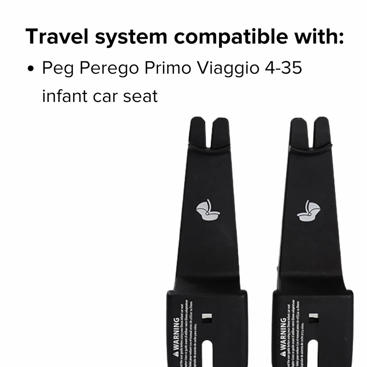 Diono Quantum Car Seat Adapter, Compatible with Peg Perego Infant Baby Car Seats, Durable, Attachment for Travel System