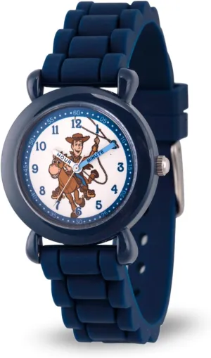 Disney Toy Story Kids' Plastic Time Teacher Analog Quartz Silicone Strap Watch
