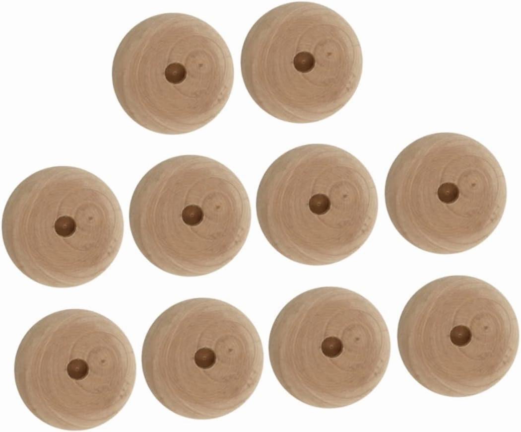 DIY Car Model Craft Supplies 10pcs Wooden Mini Wheels Toy Construction Vehicles Accessories