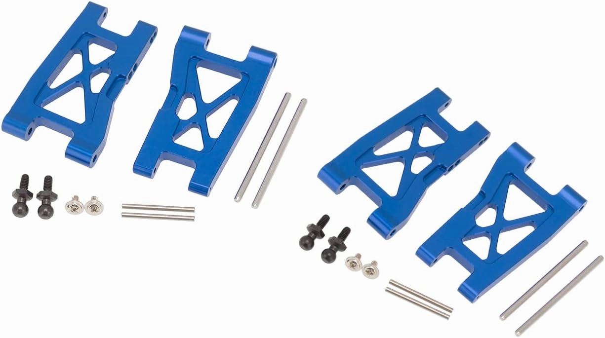 DKKY 4PCS Auminum Alloy Upgrade Parts Front&Rear Suspension Arm for 1/18 LaTrax Teton Desert Prerunner Replace #7630 (Blue)