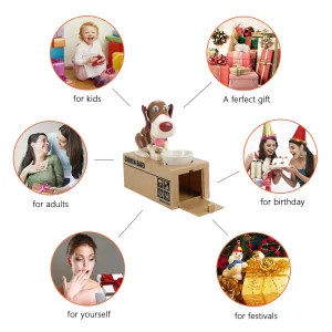 Dog Style Coin Money Box Piggy Bank Collecting Saving Money Bank Color Brown