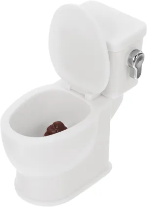Dollhouse Toilet Bathroom Decorations Mini Dolls Toy Mini Furniture Toy House Toys UK Dollhouses Animal Mini Bathroom Accessories Mini Toilet Pretend Play Toilet White Plastic Totority