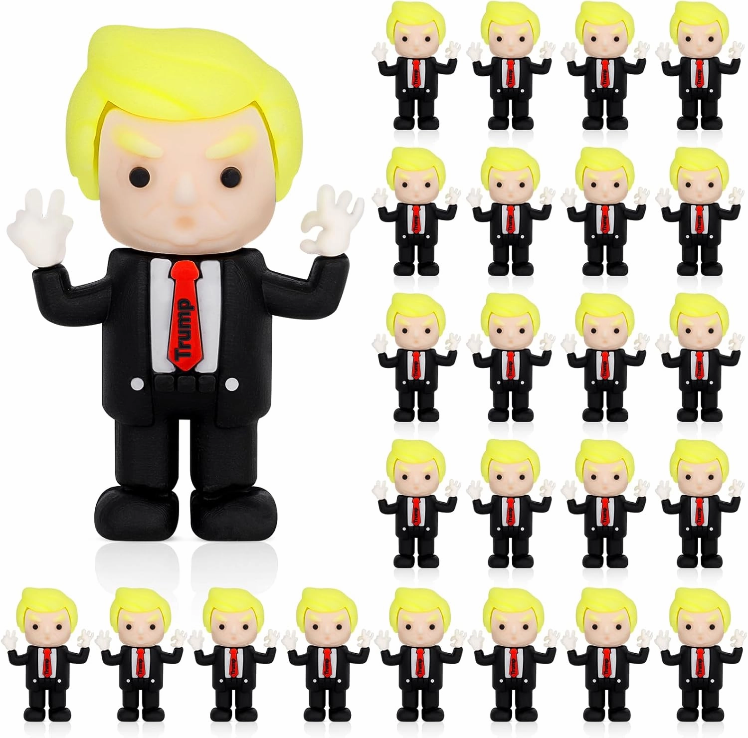 Donaldtrumps 2025 Toy Figure,25 Pcs Miniature Figurines Toys Set,2025 Novelty Gifts for Car Home Desk Party Decoration