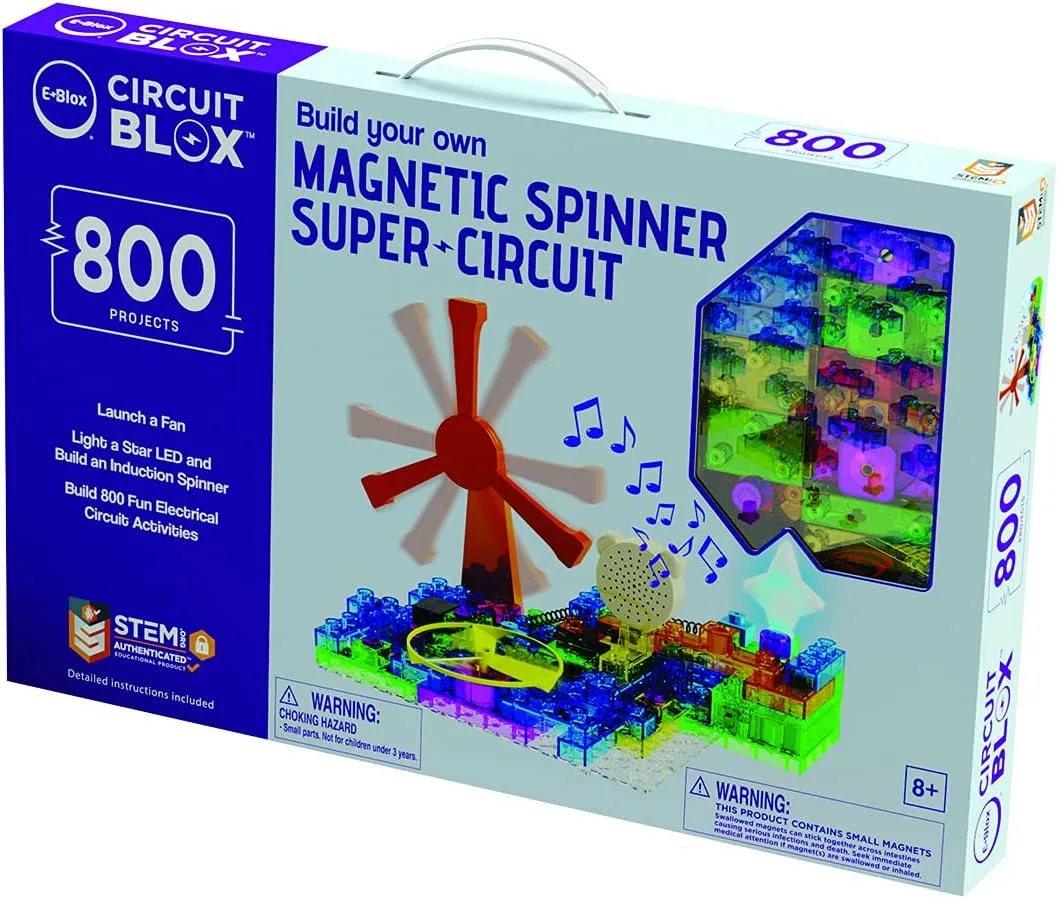 E-Blox Circuit Blox Builder - 800 Projects Circuit Board Building Blocks Coding Kit Toys Set for Kids Ages 8 , CB-0187