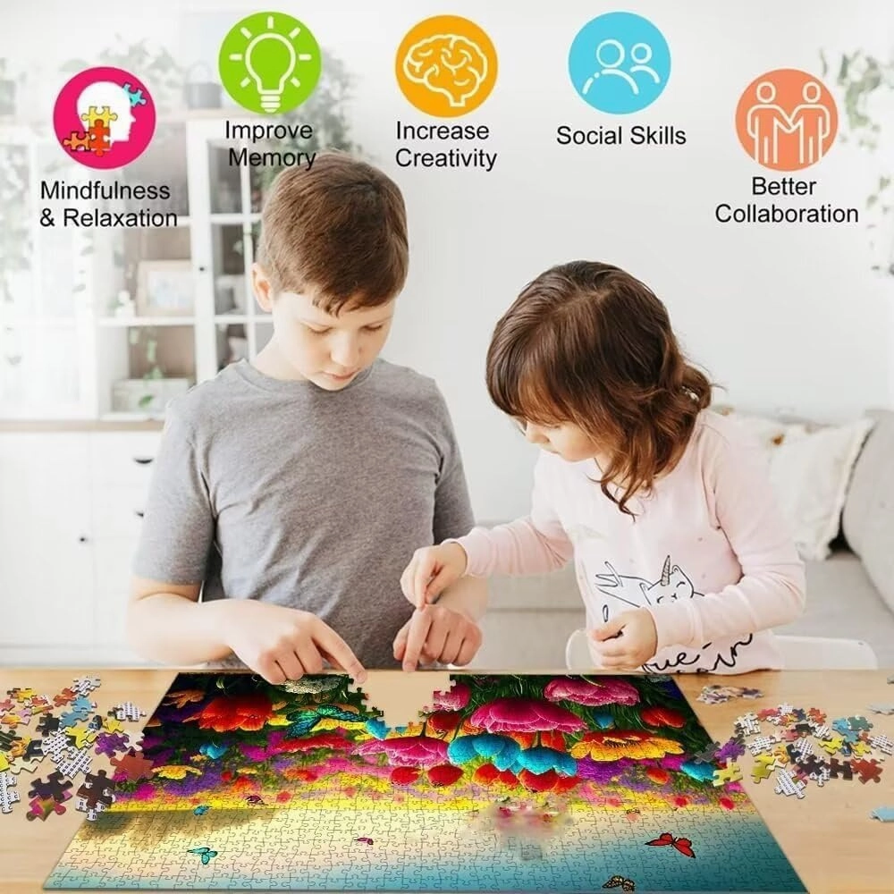 Education Intellectual Toy Puzzle 500 Pieces Cute Rat Wearing Clothes Wooden Puzzle Art DIY Toy Gift Fun Challenging Educational Gift Art Home Decor