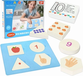 Educational Learning Number Toys for Toddlers 50 Pcs Montessori Math Toys for 1 2 3 4 Years Number Counting and Shapes Sorting Games Homeschool Must Haves
