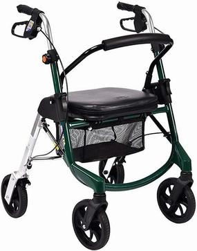 Elderly Walkers, Folding Portable Walking Car, Height Adjustable Handles & Shopping Storage Bag, Walker, Lightweight Aluminum Frame Lofty Ambition