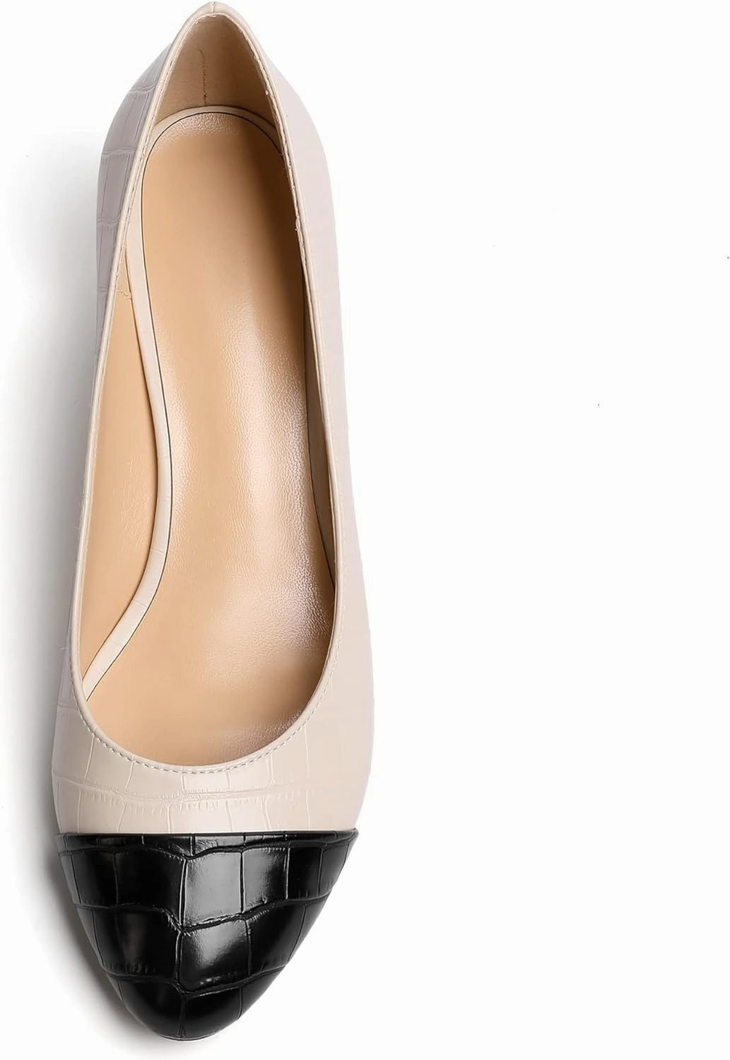 Eldof Women's Round Cap Toe Block Heels Slip On Chunky Low Heel Pumps for Wedding Party Office Classic Dress Shoes 2 Inches