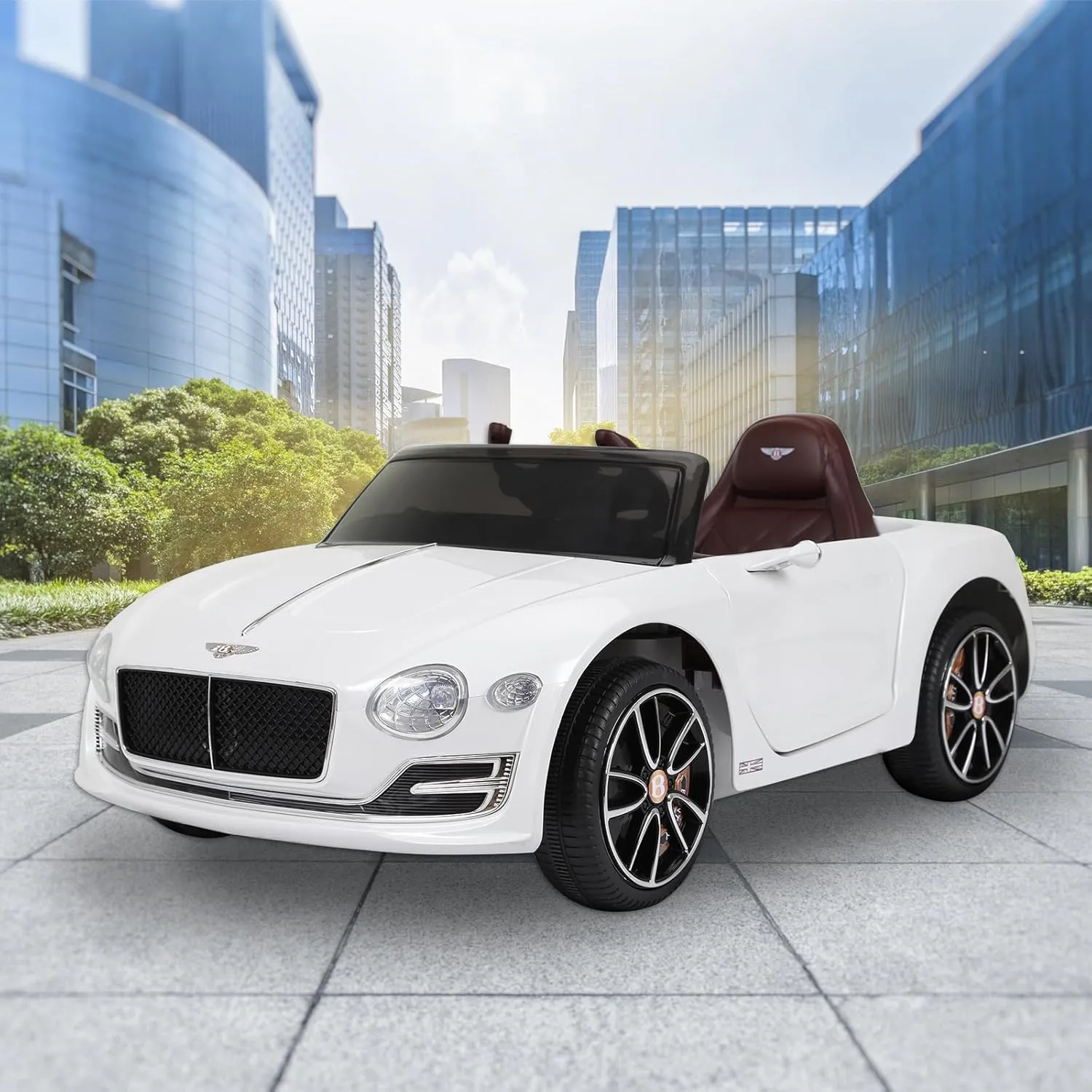 Electric Kids Ride On Cars Toy, 12V Battery Powered Licensed Bentley Vehicles with Parent Remote Control, Headlights, MP3, USB Port, Horn and Double Doors, for Boys and Girls